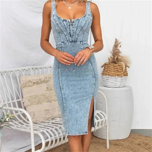 Robe en Denim Ajustée