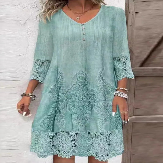 Robe en Dentelle Unie