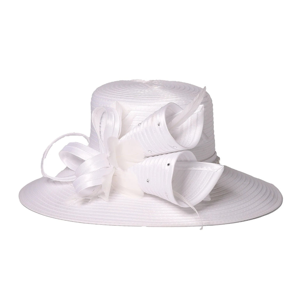 Chapeau en Satin Grand Bord