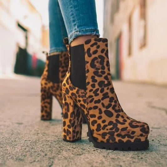 Bottines à Talons Épais