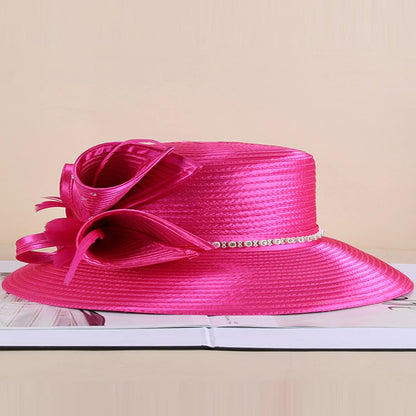 Chapeau en Satin Grand Bord