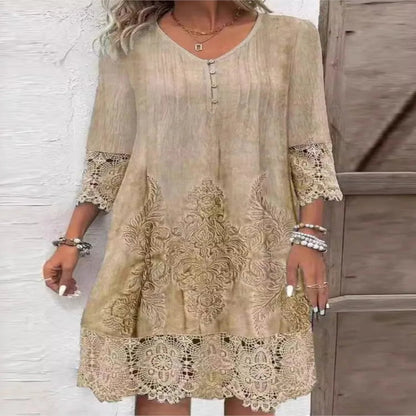 Robe en Dentelle Unie
