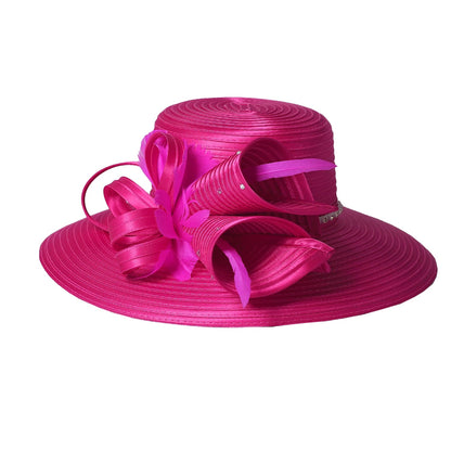 Chapeau en Satin Grand Bord