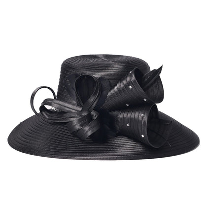 Chapeau en Satin Grand Bord