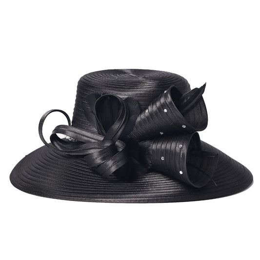 Chapeau en Satin Grand Bord