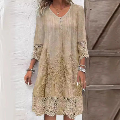 Robe en Dentelle Unie