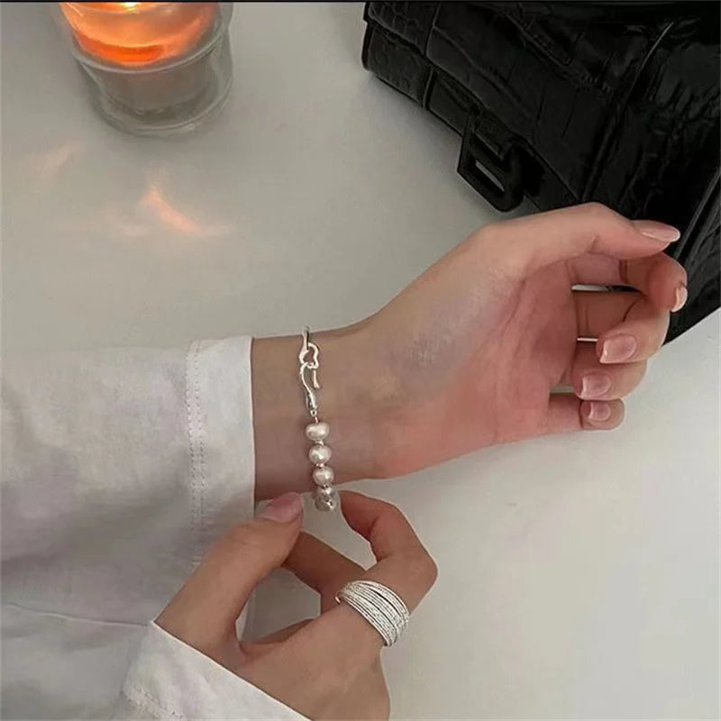 Bracelet Élégant avec Perles Irrégulières