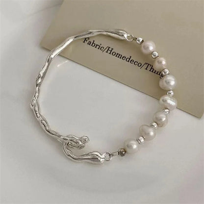 Bracelet Élégant avec Perles Irrégulières