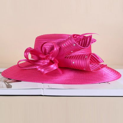 Chapeau en Satin Grand Bord