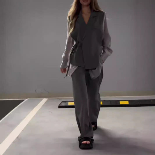 Ensemble Chiffon et Pantalon Droite