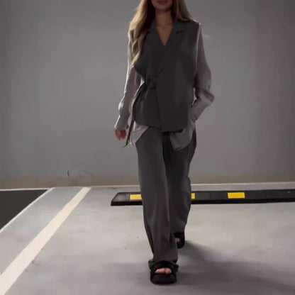 Ensemble Chiffon et Pantalon Droite