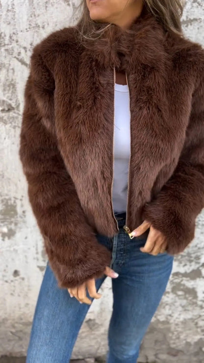 Veste Elegante En Peluche