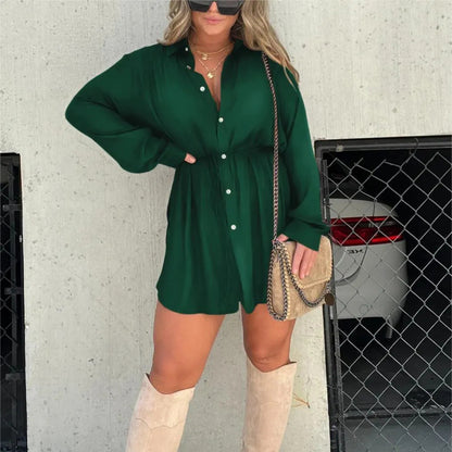 Combinaison avec Boutons – Style Chemise Élégant