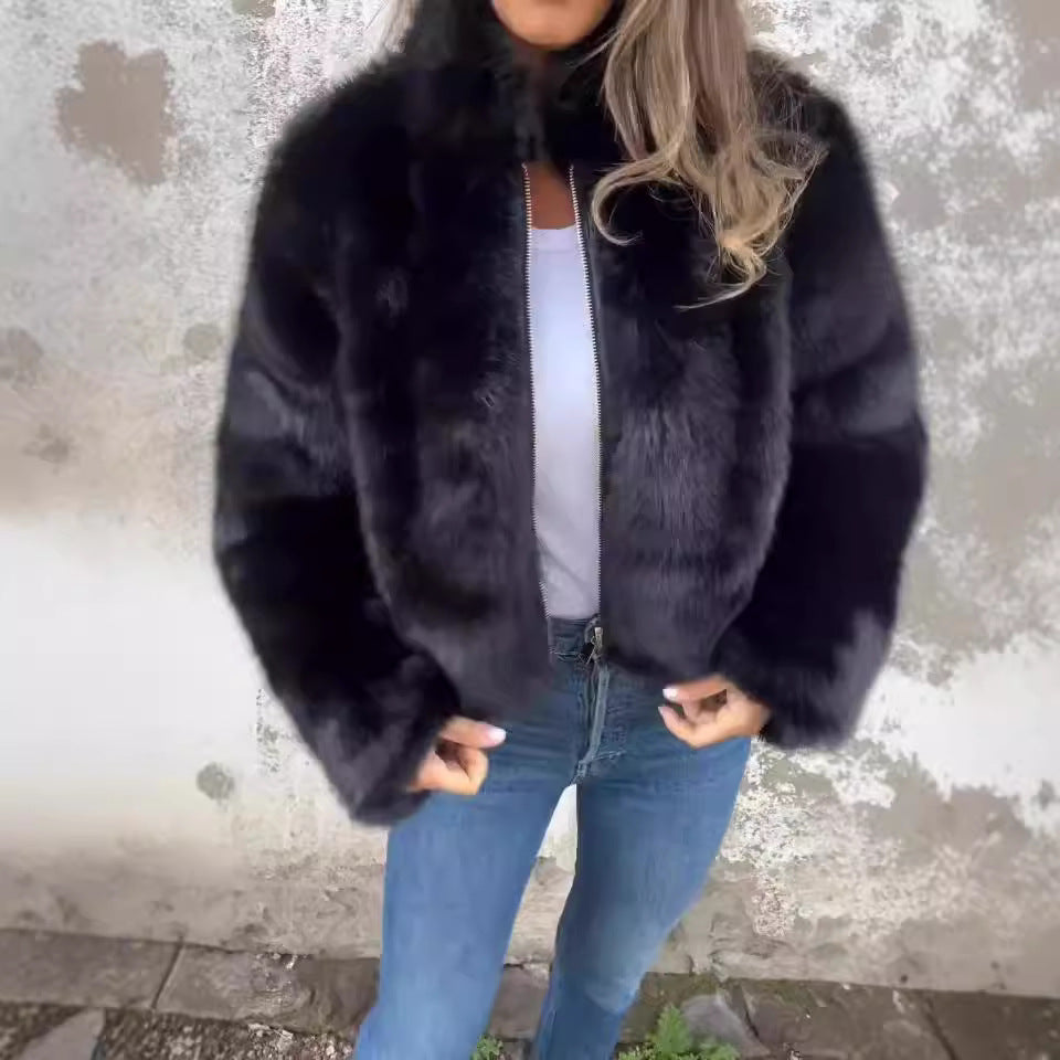 Veste Elegante En Peluche