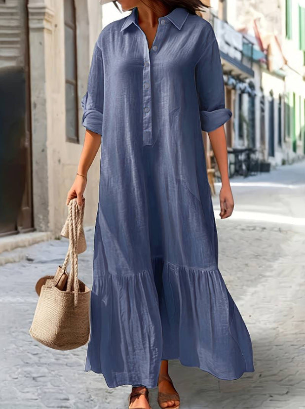 Robe Longue en Coton & Lin
