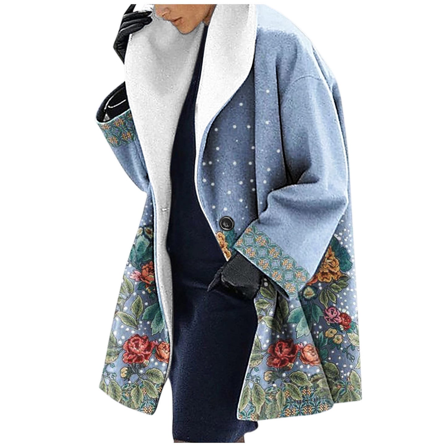 Manteau Mi-Long Décontracté à Capuche