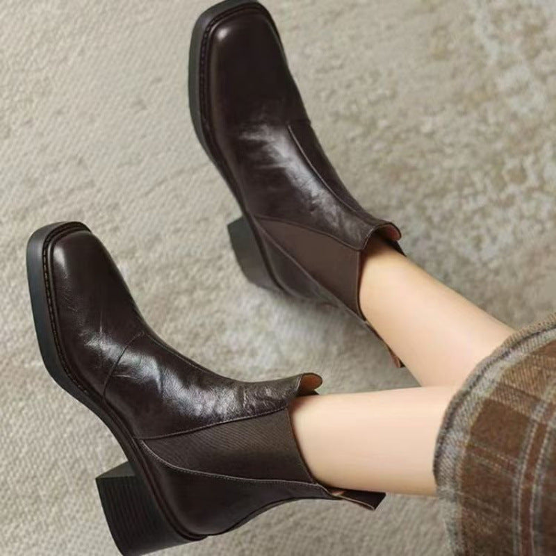 Bottes Française En Cuir Souple