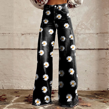 Pantalon Décontracté Coupe Large