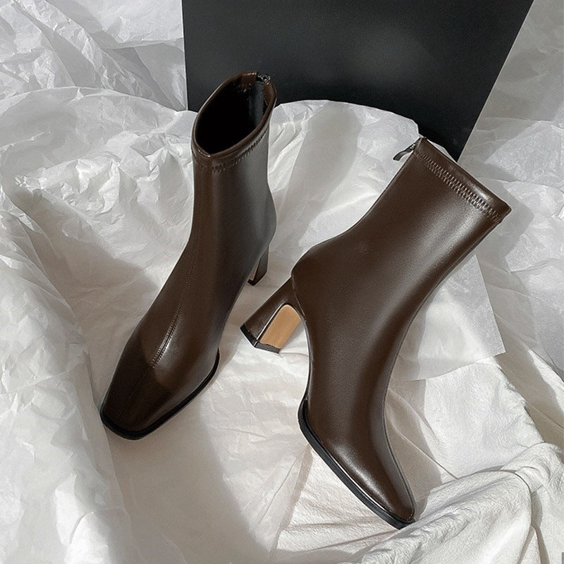Nouvelles Bottines Brunes Brossées