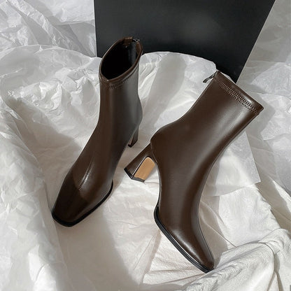 Nouvelles Bottines Brunes Brossées