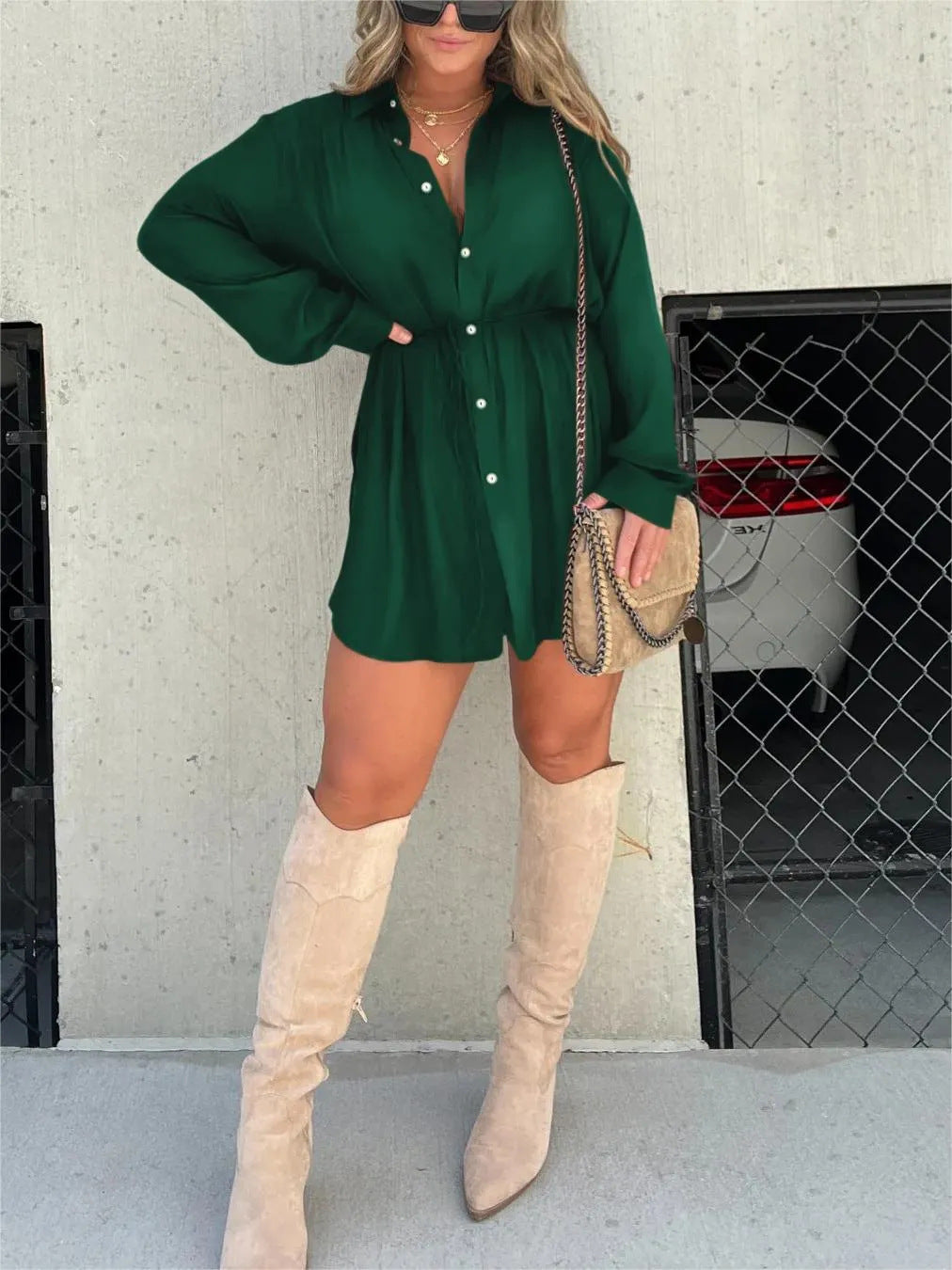 Combinaison avec Boutons – Style Chemise Élégant
